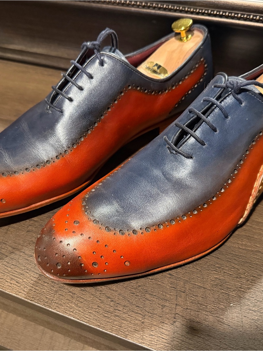 Maglieriapelle Men’s Two Tone Oxfords Hand Made Turkey Size EU 46/US 13